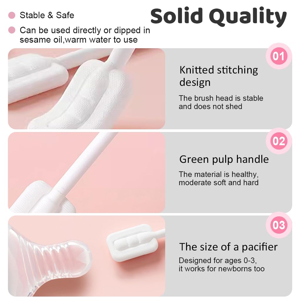 SNOWIE SOFT 30 Count Disposable Baby Care Oral Cleaning Sponge Swab Stick for Kids Adult Wet Dry Use Medical Sponge Individual Packing Cleaning Sponge Swab for Tooth Cleaning Oral Care