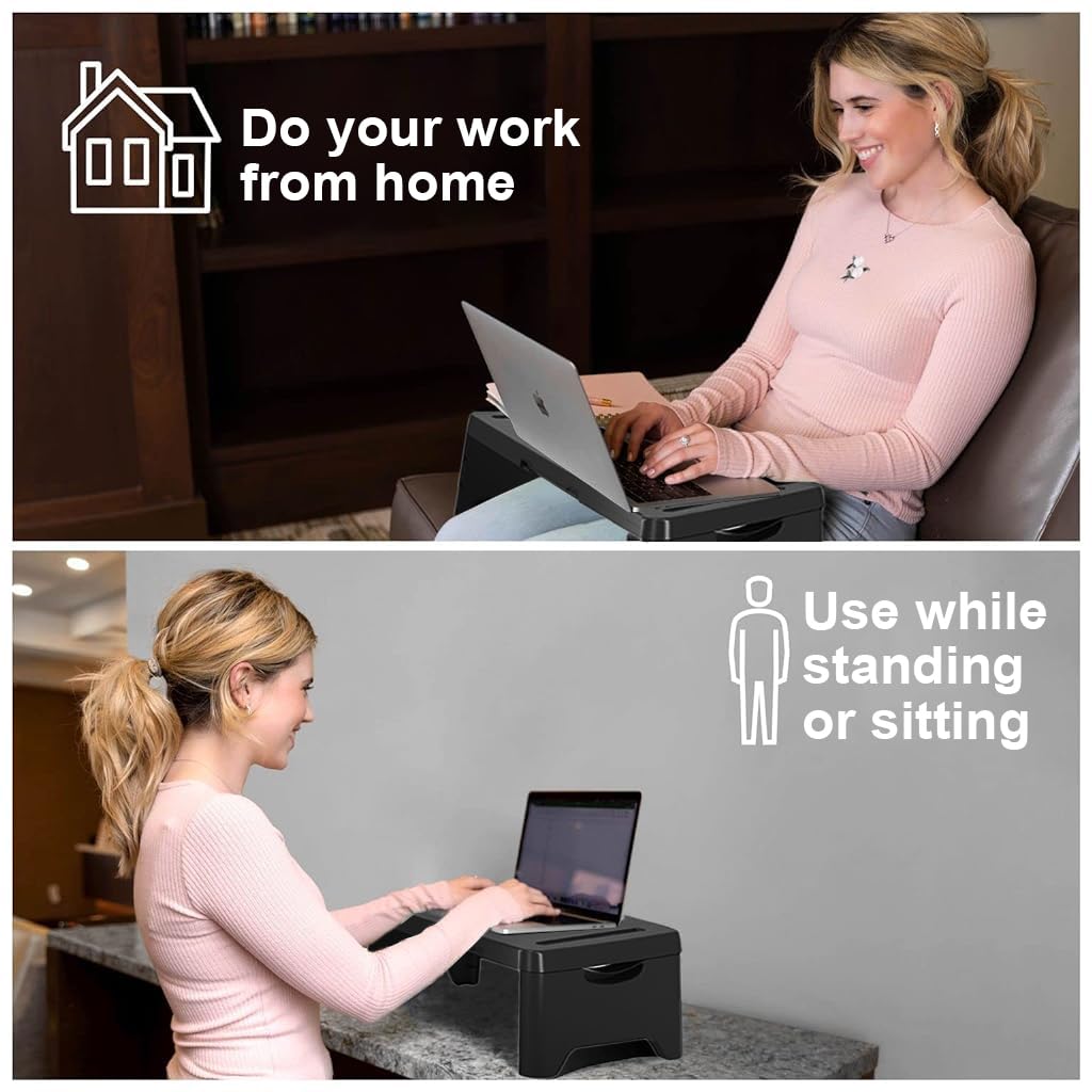 ZORBES Laptop Table for Bed Foldable Study Table for Kids Portable Laptop Table Multi-Purpose Folding Lap Desk Plastic Table for Study Laptop Desk for Work, Reading, Studying 17.5