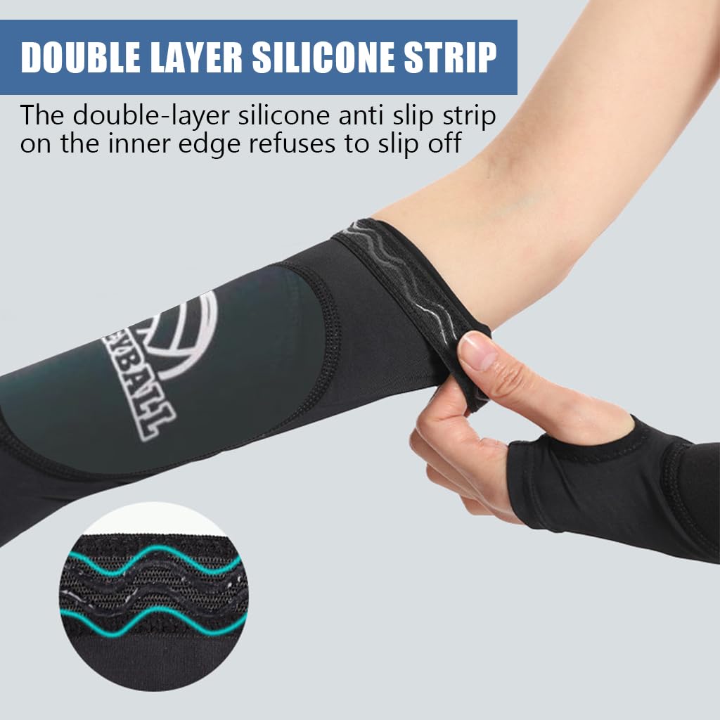 Proberos Forearm Sleeve Volleyball Gear Compression Arm Sleeve Moisture-wicking Arm Sleeves Wrist Support Arm Wrap Sleeve for Volleyball Training, Basketball Match