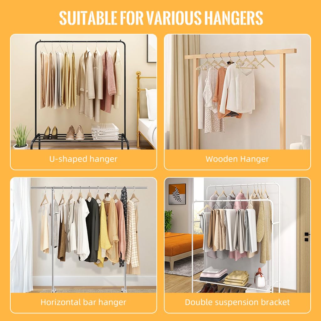 HASTHIP Clear Garment Rack Cover, Transparent PEVA Clothes Rack Cover with Zipper, Clothing Dustproof & Waterproof Protector Cover, 110x50x150cm