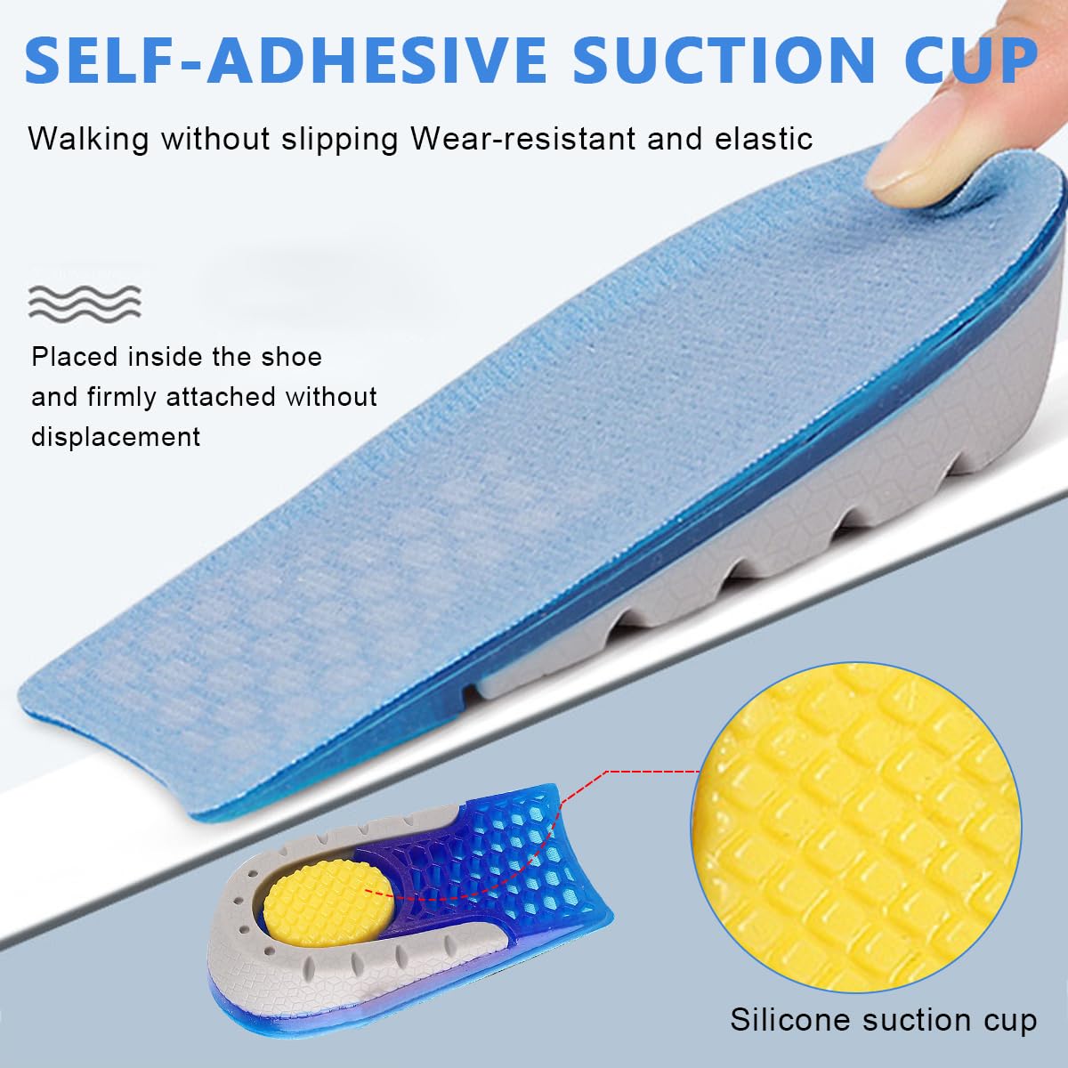 MAYCREATE Heel Cups for Heel Pain, Shoe Heel Lifts for Women Uneven Legs, Heel Cushions with Massaging Gel Cushion Insert for Heel Ankle Pain Heel Spurs, 0.98Inch