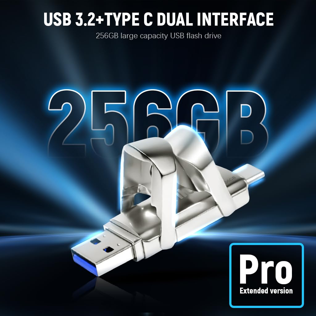 Verilux 256GB USB 3.2+ Type C Dual Interface SSD