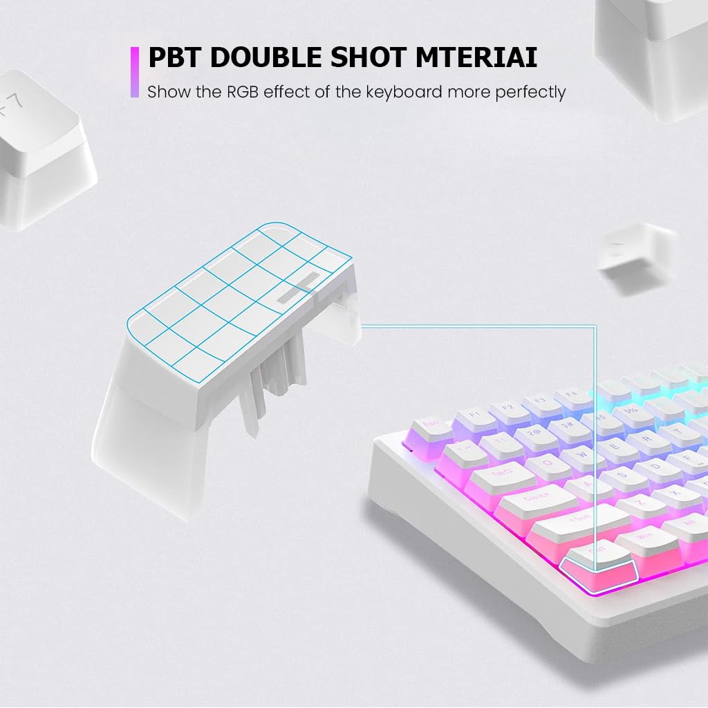 Verilux 108-Key Pudding Keycaps, General Keycaps for Mechanical Keyboard 21 Spare Keycaps PBT Pudding Mechanical Keyboard Key Caps Gaming Keyboard Keycaps for 61/62/68/84/87/104/108/980k Keyboards