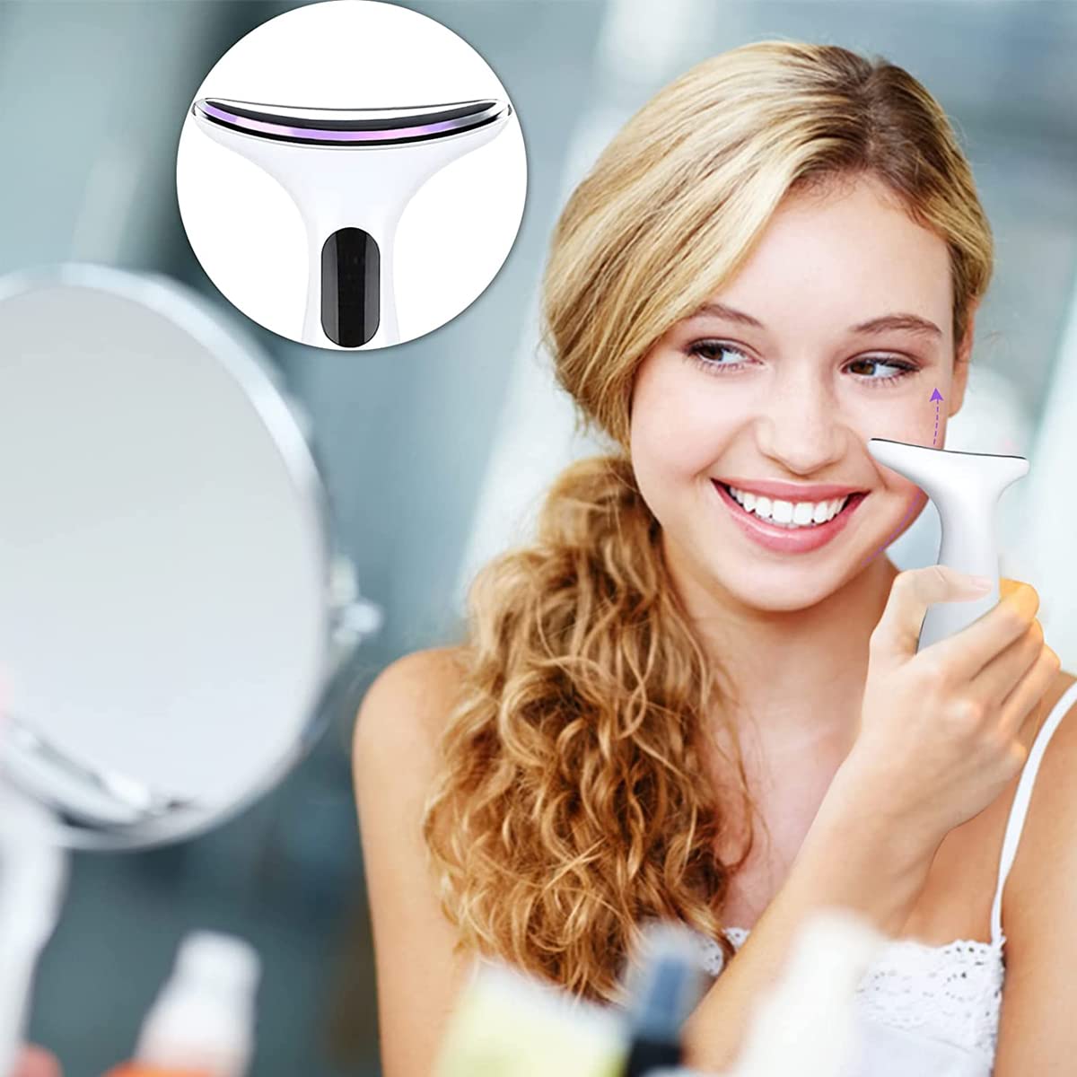 HANNEA Anti Wrinkles Face Massager Neck Massager EMS Micro-current Neck Massager Remove Double Chin Tighten Facial Contour Prevent Wrinkles