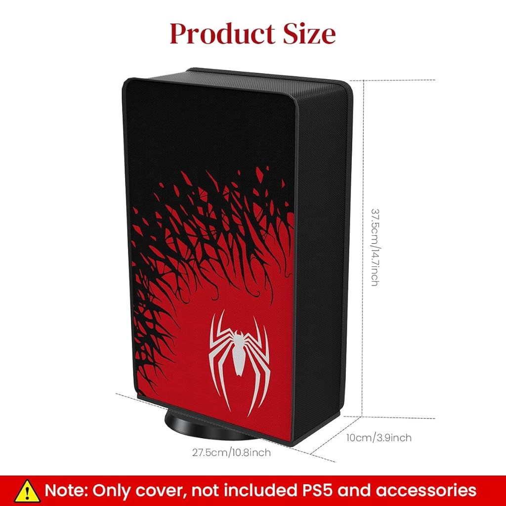 ZORBES Dust Cover for Sony PS5 Console, Oxford Cloth Dustproof Cover AntiScratch Waterproof Protective Case for Sony Playstation 5 Game Console Cover Sleeve for PS5 Accessories Digital Edition & Disc Edition