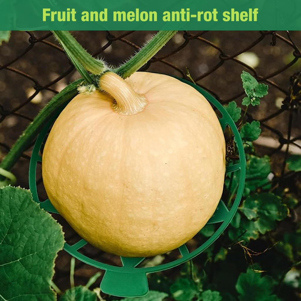 HASTHIP Melon Cradle Squash Cradle 7.6 Inches Round Plastic Melon Cradle Melon Fruit Holder Plant Support Cradle for Melons, Squash