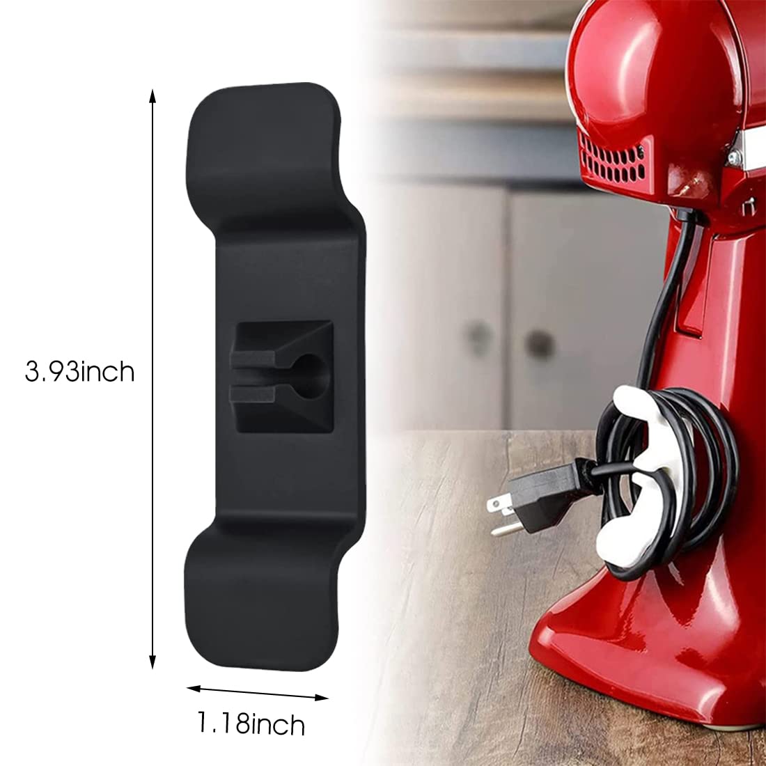 HASTHIP® Cord Organizer for Home Appliance, 2Pcs Self-adhesive Cord Holder Cable Organizer for Home Appliances, Mixer, Blender, Coffee Maker, Pressure Cooker and Air Fryer