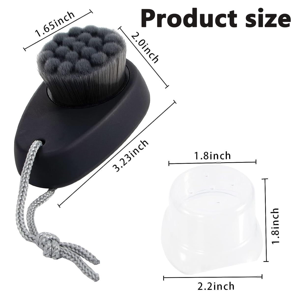 MAYCREATE Facial Cleansing Brush 2 in 1 for Face Exfoliation, Face Wash Brush with Silicone Face Scrubber Exfoliator and Soft Bristles Brush for Deep Skin Cleansing