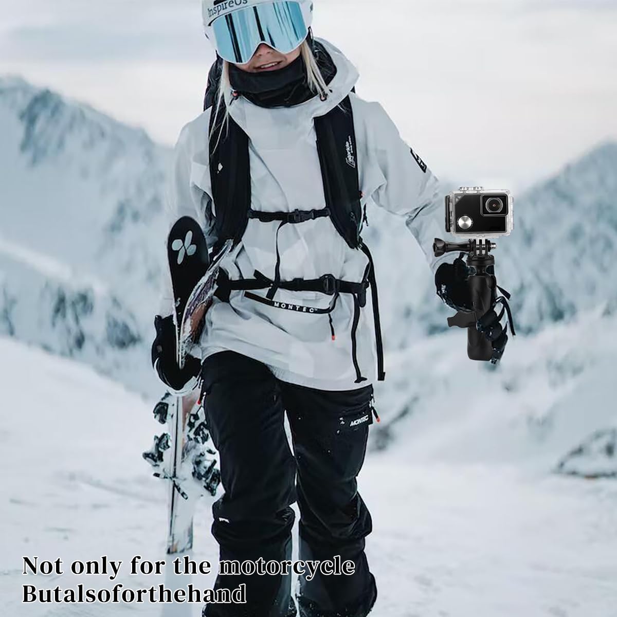 STHIRA Bike Camera Holder, Screw Fixed, Rotatable, Durable Aluminium Alloy Action Camera Mount Universal Fit for GoPro, DV, 19-33mm Handlebars, Secure, Adjustable Viewing Angles Bicycle Accessories