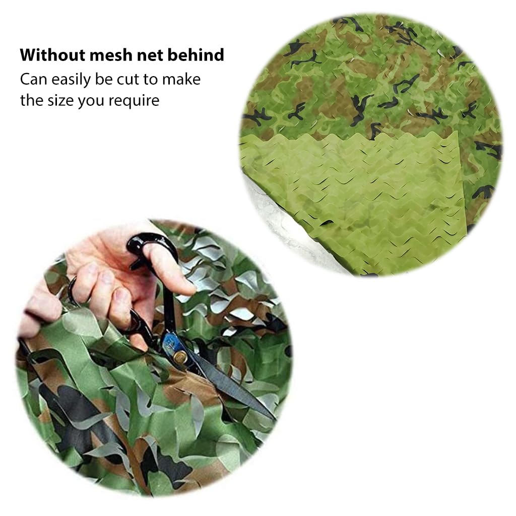 Optifit 1.5*3m Camo Netting for Sunshade Scenarioal Decoration, Bird Watching, Hunting, Military Training, Lightweight Durable Camouflage Net Military Nets, Woodland Camo Netting for Camping Shooting