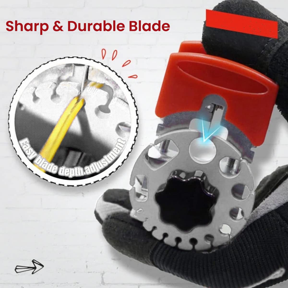 Serplex Handheld Quick Wire Stripper Tool with 10 Blade, Stainless Steel Disc, Multifunction Cable Wire Stripper for All Standard Round Cables, Wire Cable Cutter Copper Wire Stripping Tool