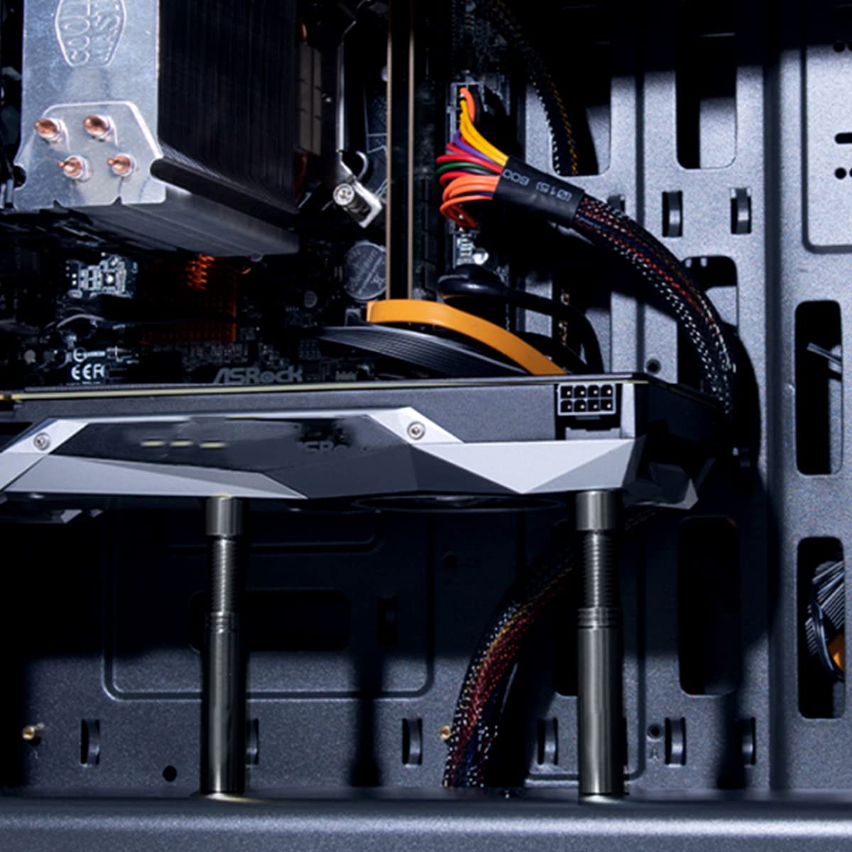 ZORBES Graphics Card Bracket, Aluminum Alloy Graphics Card Holder Bracket, GPU Stand. Adjustable Height Graphics Card GPU Brace Support Video Card Sag Holder Bracket Support Desktop Computer PC
