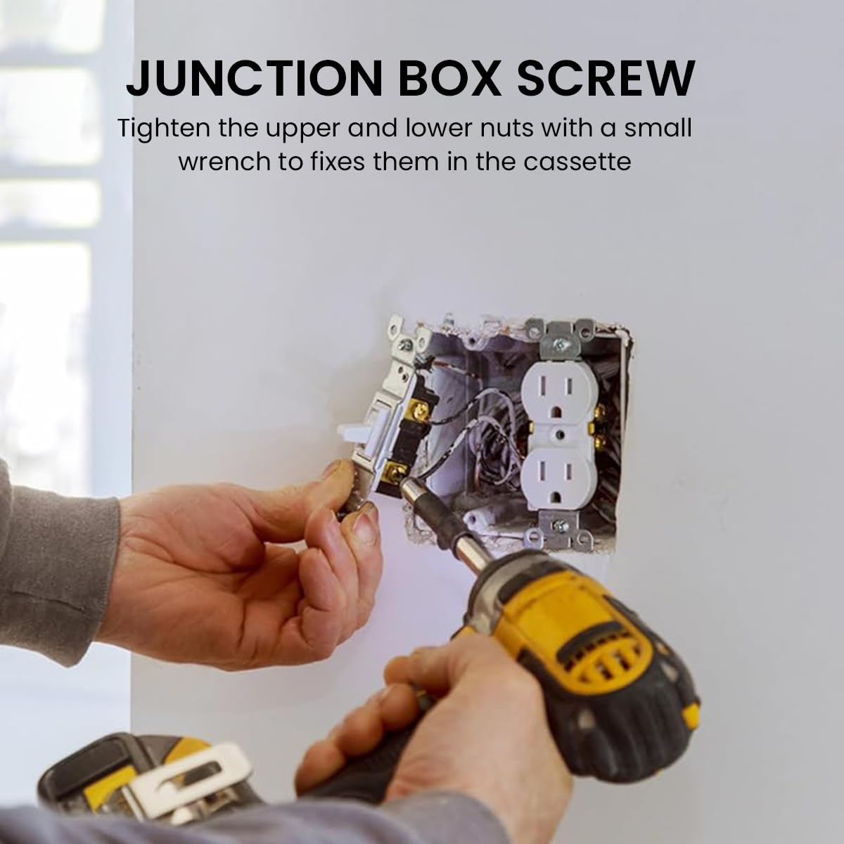 Serplex 86 Wire Box Repair Kit with 10 Switch Sockets & 10 Masonry Screws Electric Outlets Electrical Outlet Universal Socket Cassette Repair Device Steel Plug Socket Junction Box