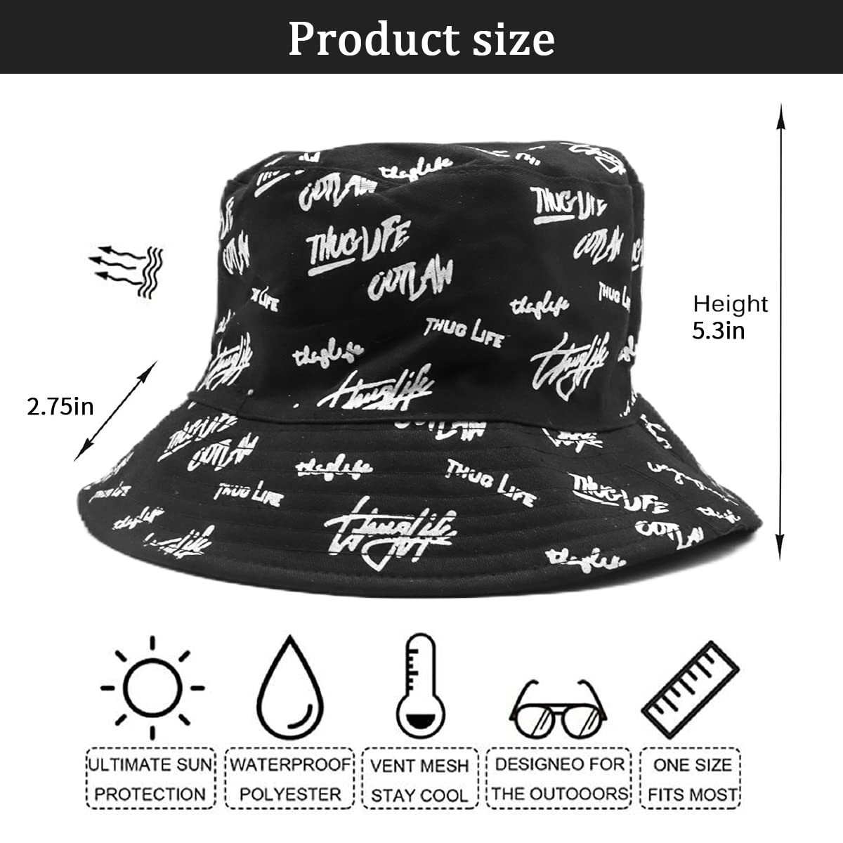PALAY Women's Cotton Bucket Hats Reversible Double-Side-Wear Sun Fisherman Summer Cap Beach Hat for Women Stylish
