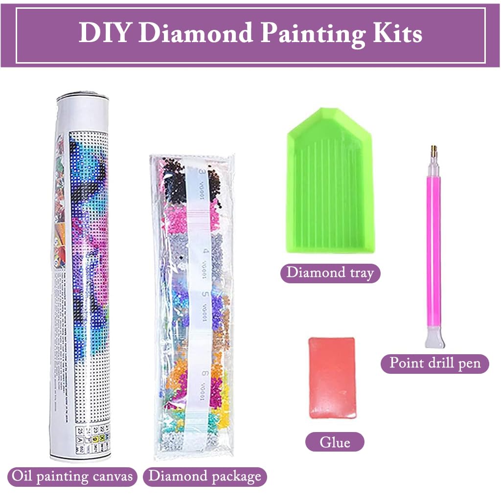 HASTHIP Fashion Star DIY Diamond Painting Kits 5D Diamond Painting for Adults Diamond Painting Kit Art for Wall Home Decor Arts Craft (11.81x15.75)