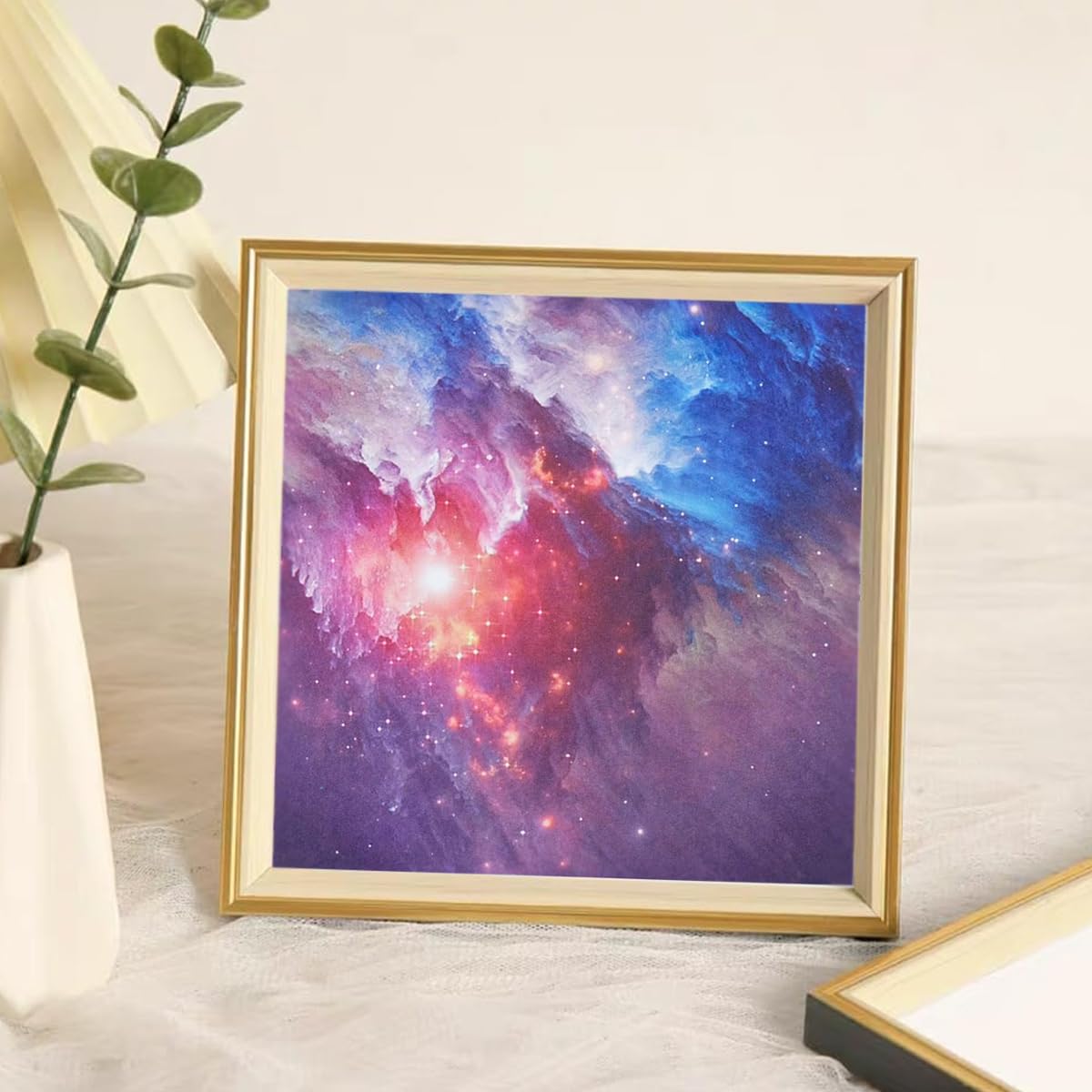 HASTHIP 100 Sheets Double Sided Origami Paper for Kids & Grown-ups, 12 Vibrant Designs of Beautiful Galaxy Outer Space, Easy Folding for Scrapbook Paper Arts Crafts School, 6x6 inch