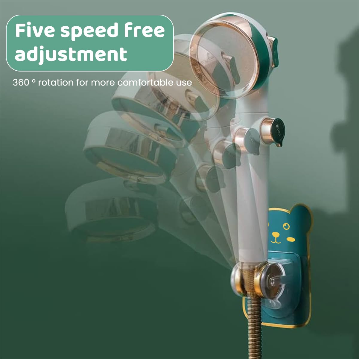 HASTHIP 2Pcs Self-Adhesive Handheld Shower Holder- Adjustable Waterproof Wall Mount Bracket Hand Shower Holder for Bathroom Toilet