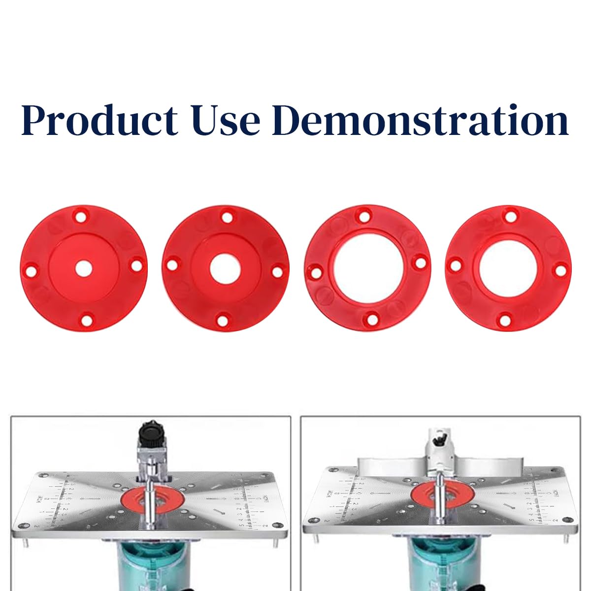 Serplex Router Table Insert Plate Carpenter Tools, Aluminum Router Plate for Woodworking Table Top Insert Mounting Plate Wood Tools Trimming Milling Machine with Accessories
