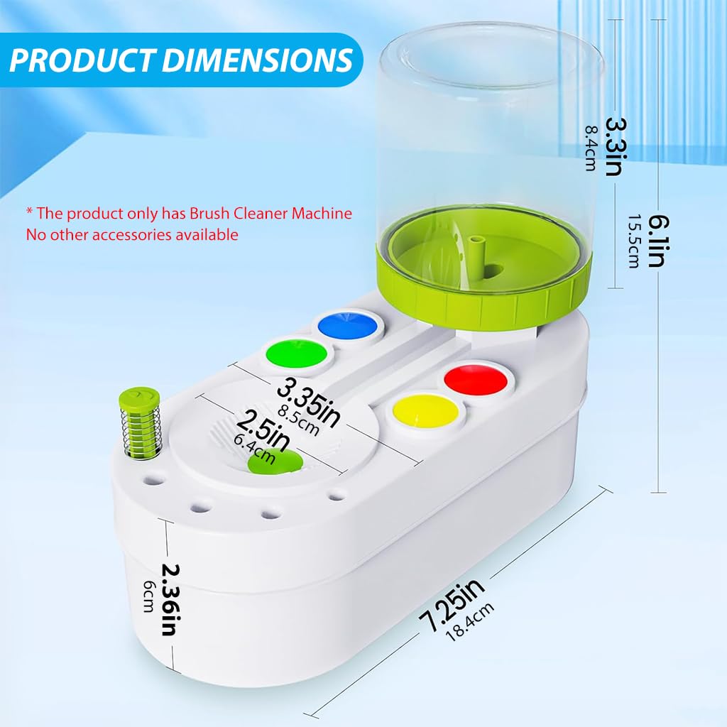 HASTHIP 2 in 1 Paint Brush Cleaner Machine with Auto Refill, Flushing Button & Water Tank - Efficient Cleaner for Oil, Acrylic & Makeup Brushes for Oil Paint Brushes, Acrylic Paint Brushes