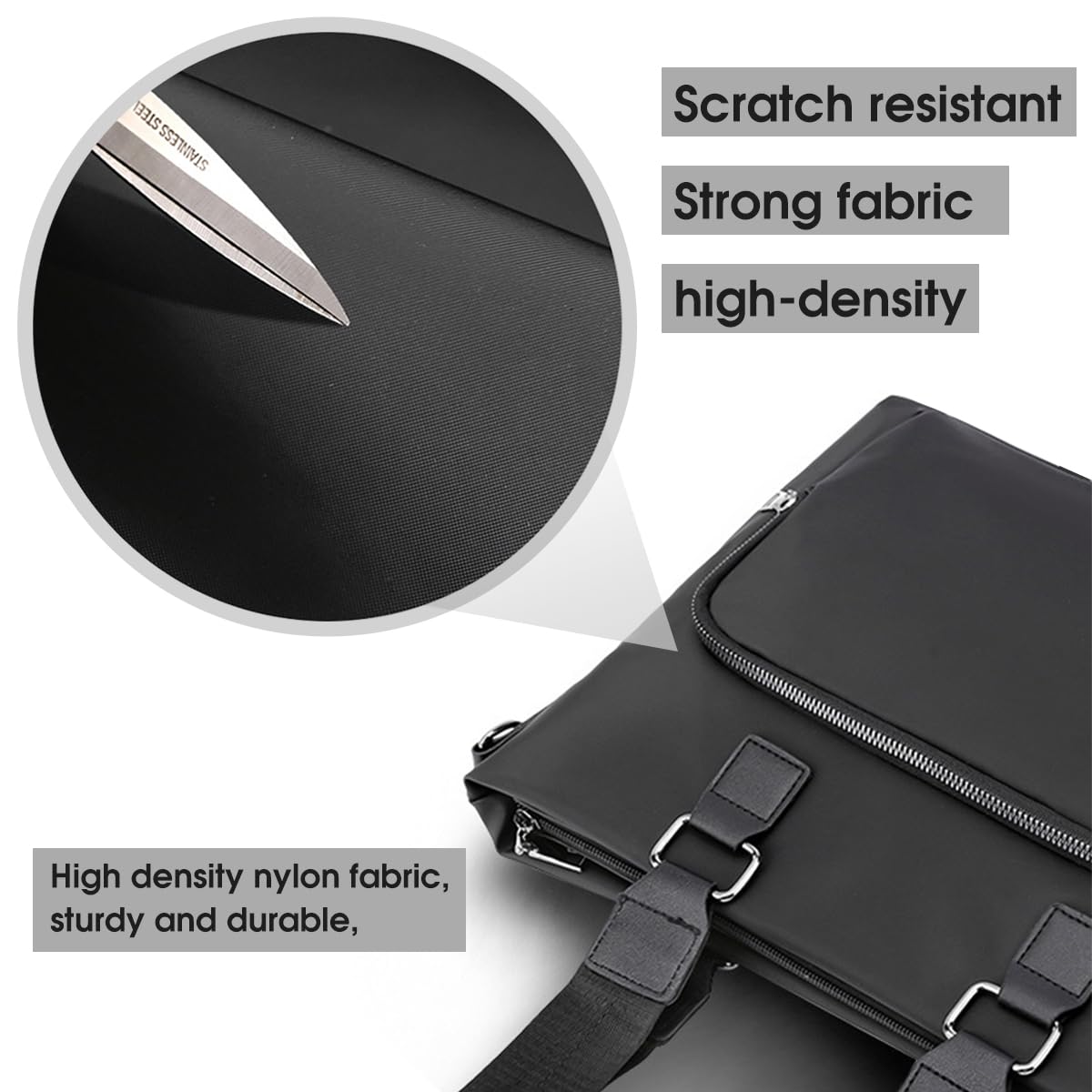 GUSTAVE Laptop Bag 14 inches Stylish Waterproof Nylon Laptop Bag Travel Laptop Bag Business Laptop Bag with Handle & Shoulder Strap Laptop Shoulder Bag Travel Shoulder Bag for Men Women