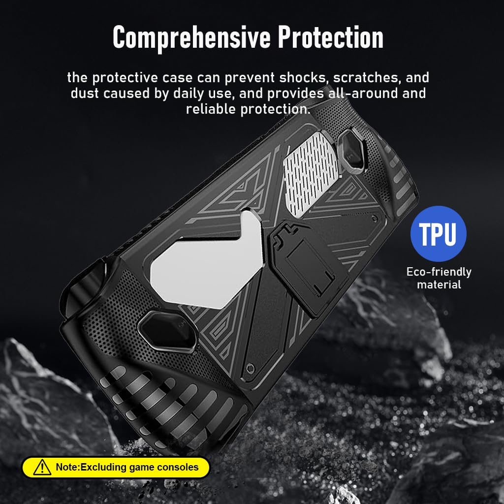 ZORBES Case for Rog Ally, TPU Case Anti-scratch TPU Cover for Rog Ally Protective Cover with Folding Kickstand, Non-Slip Protective Case Skin Cover for Rog Ally Game Handheld 2023, Not Included Rog Ally