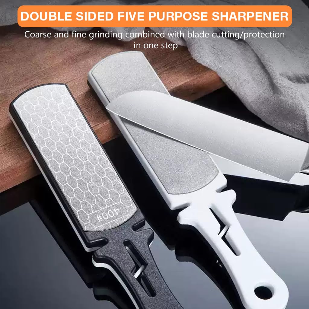 HASTHIP Diamond Sharpening Plate Double-Sided 400/1000 Grit Diamond Sharpener Kitchen Scissors Sharpener Polishing Ceramic Sharpener Honing Sharpener Kitchen Sharpener for Chef Cutters, Scissors