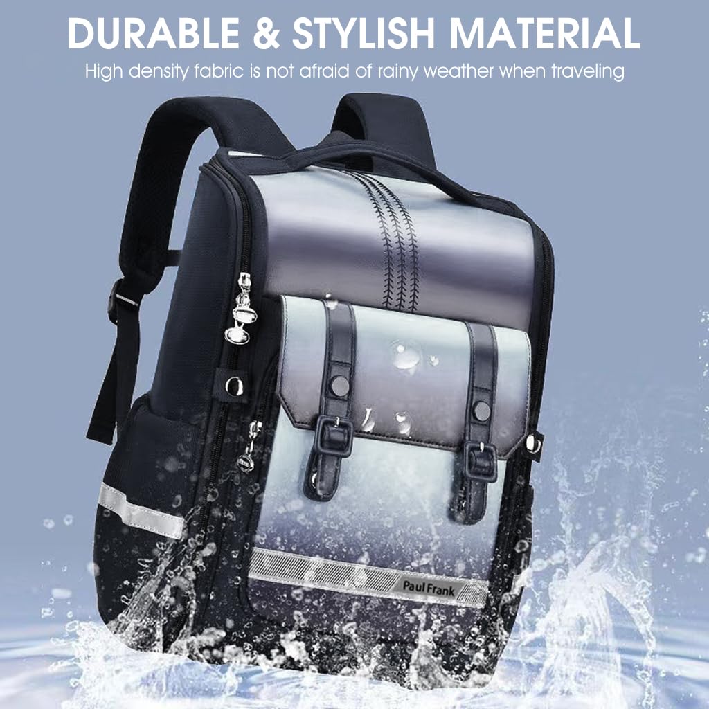 ZIBUYU School Backpack for Girls Boys School Backpack Book Bag Lightweight Burden Relief School Kids Backpack with Night Reflection Design Primary School Backpack Back Bookbags