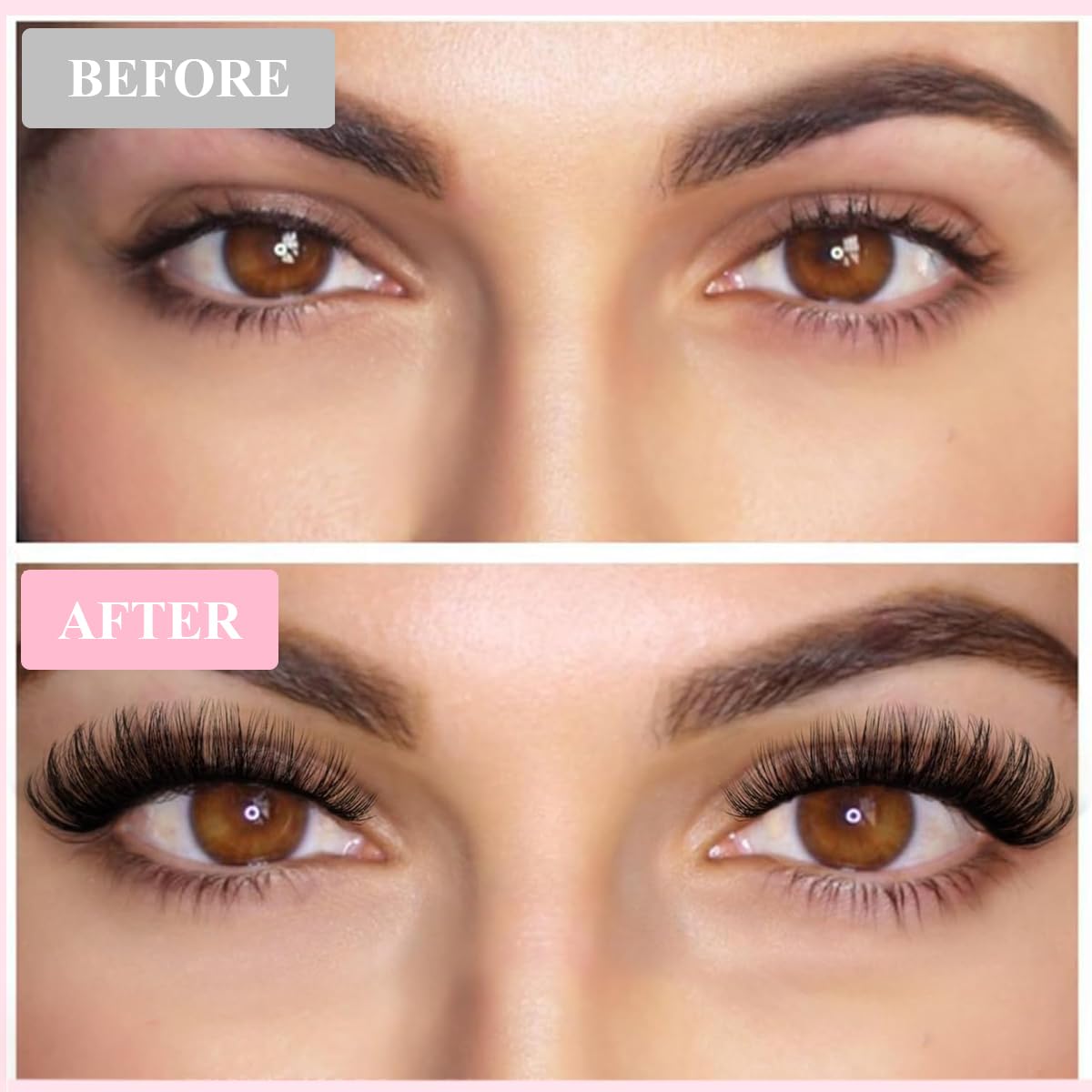 MAYCREATE 100 PCS Lashes Cluster, Fairy Lash Extension Kit Cluster Lashes Individual C Curl Wispy False Eyelashes DIY Eyelash Manga Anime Cluster Lash Extensions Mix Lashes