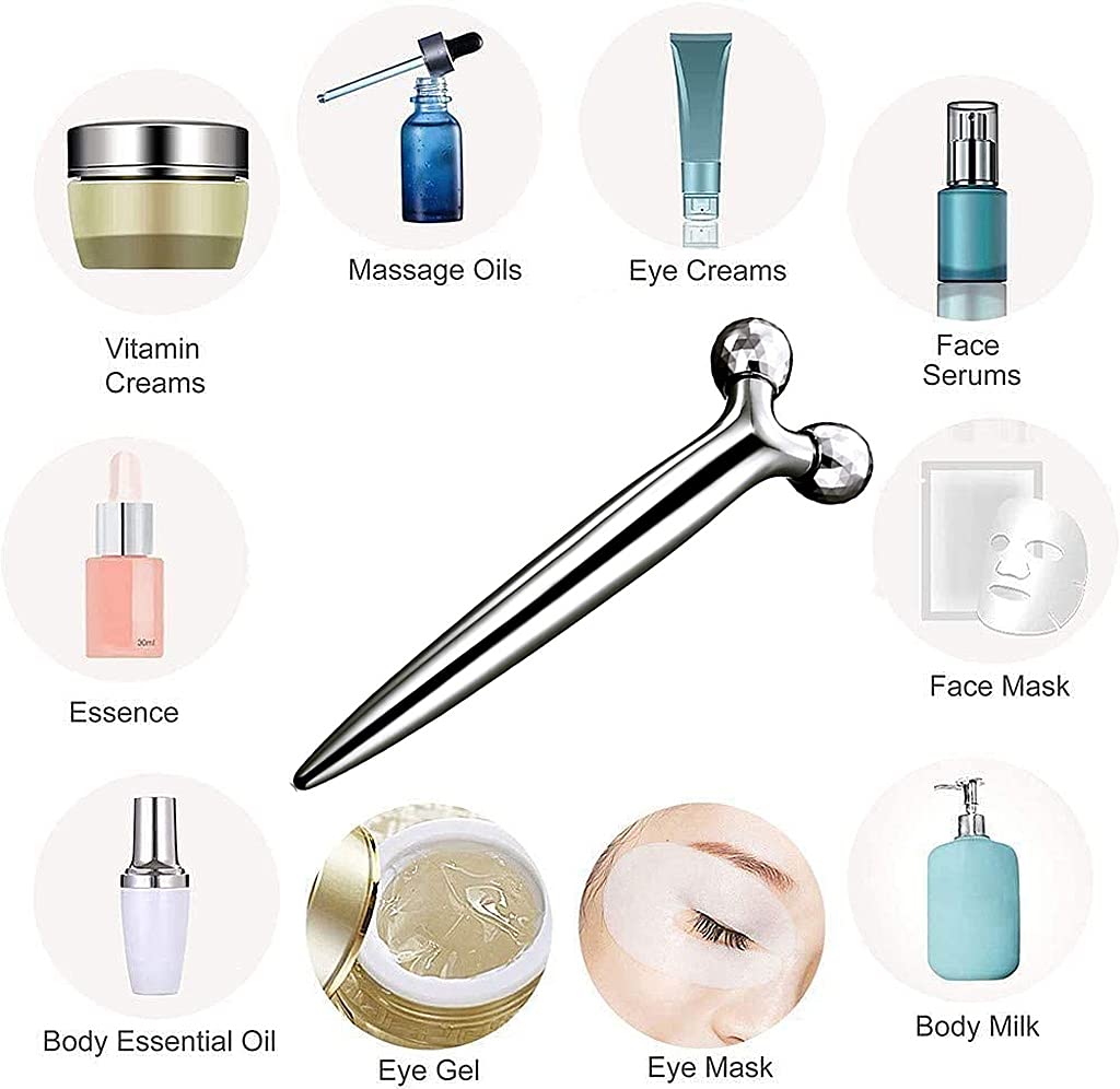 MAYCREATE Mini Roller Massager 360 Rotate 3D Y Shape Full Body Massage For Face Lifting Wrinkle Remover