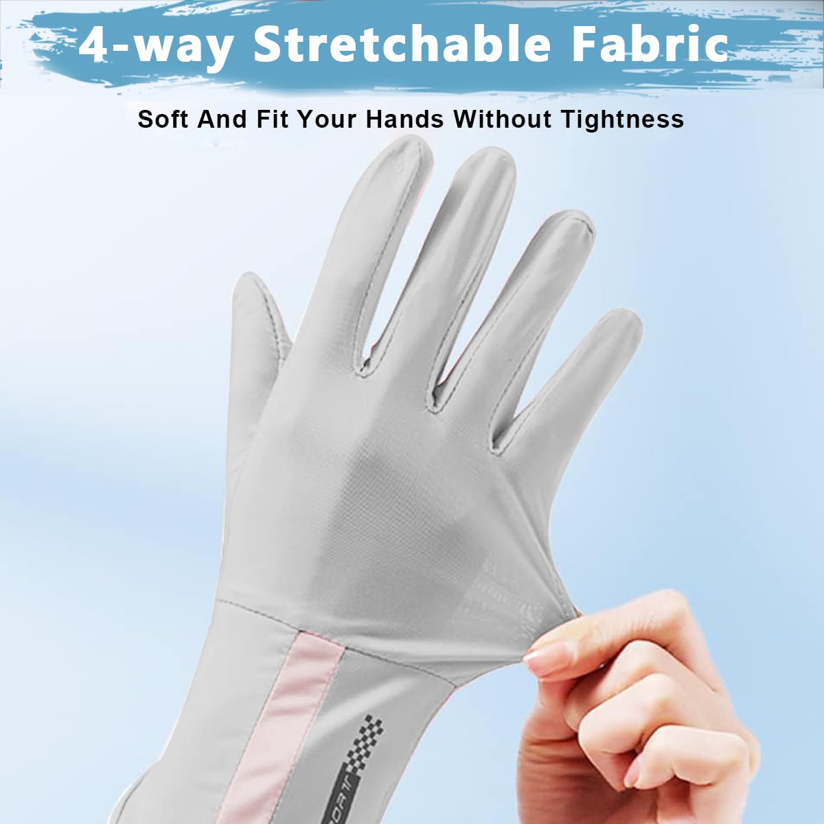 PALAY UV Sun Protection Hand Gloves for Women, Non Slip Touch Screen Gloves, UPF 50+ Breathable Gloves, Outdoor Hand Gloves for Bike, Driving, Cycling, Fishing - Grey
