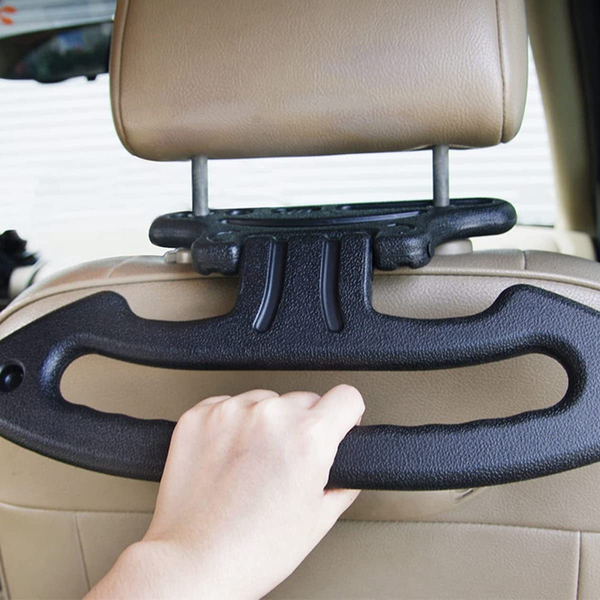 STHIRA Car Back Seat Hook, Car Back Seat Headrest Hanger Holder Storage Hook Organizer, Car Headrest Hanger Hooks Grab Bar Handle Holder for Clothes, Tower, Hangbag, Backpac, Coat, Car Interior Accessories