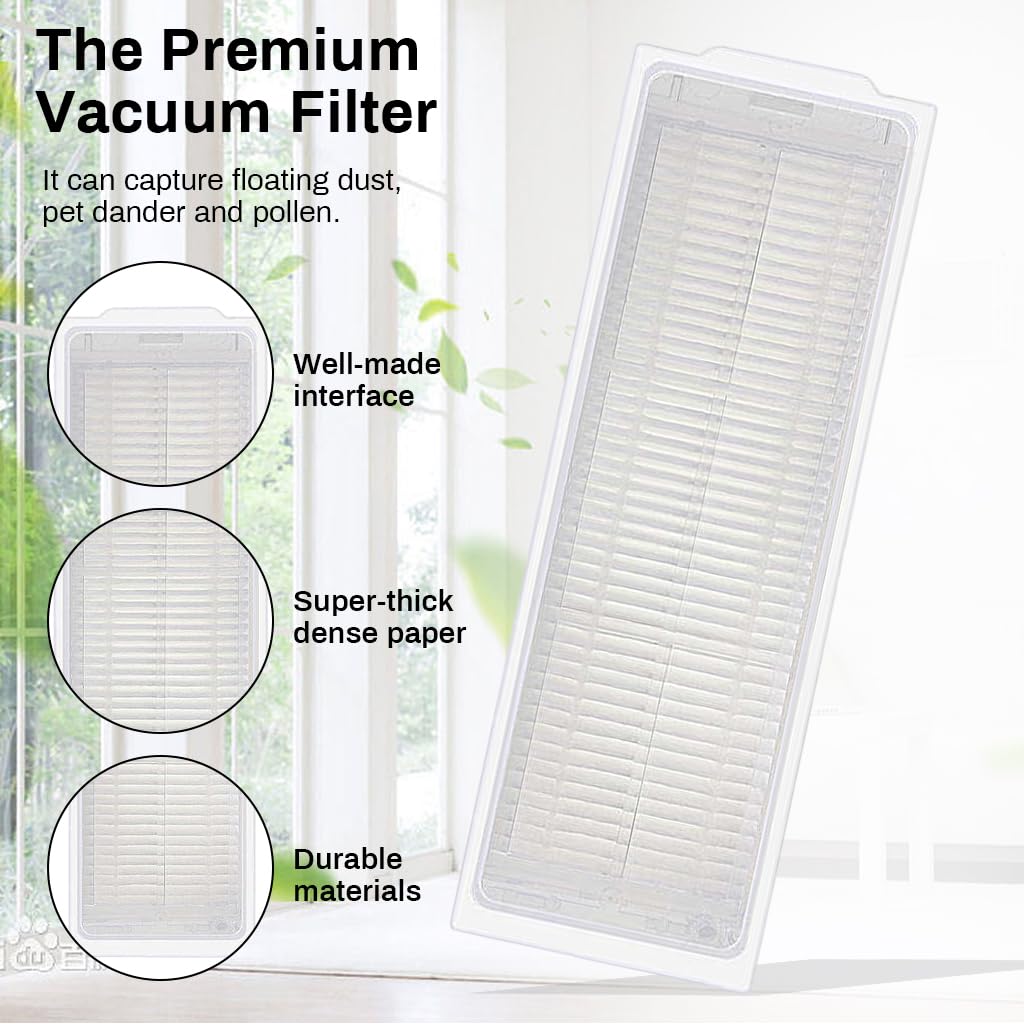 Verilux Accessories Kit for Mi Robotic Vacuum-Mop P 1 Main Brush, 2 Filters, 4 Bristle Brush, 2 Mop Cloth, 1 Cleaning Brush Replacement Parts Compatible with Mi Robotic Vacuum-Mop P