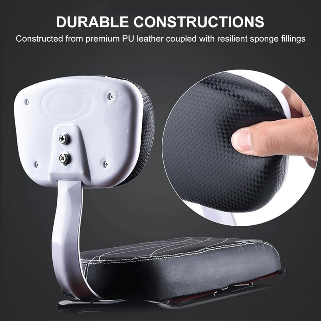 Proberos Pannier Rack Seat for Bike Universal Bicycle Rear Seat with Back Support Cushion Bike Rack Seat for Road Bikes Adult Bike, with Screw Accessories