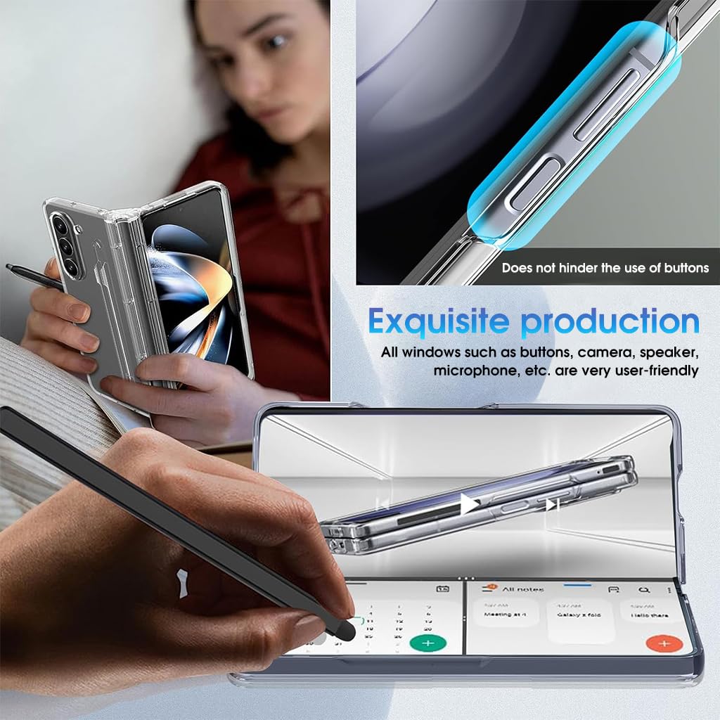 zitronix Z Fold 6 Case Clear with S Pen Holder,