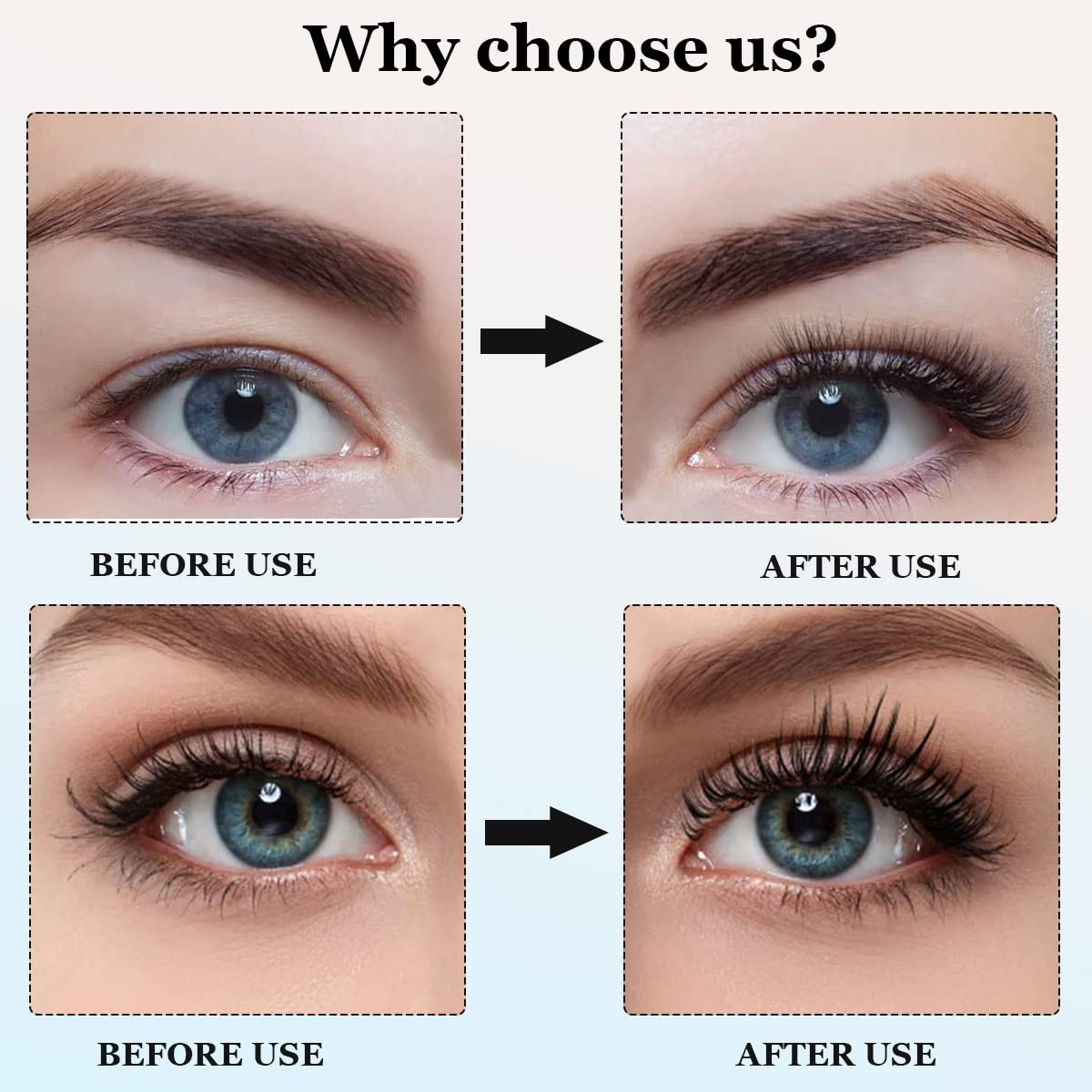 HASTHIP 1 Pair Waterproof Reusable 3D False Self Adhesive Eyelashes Natural Look For Women