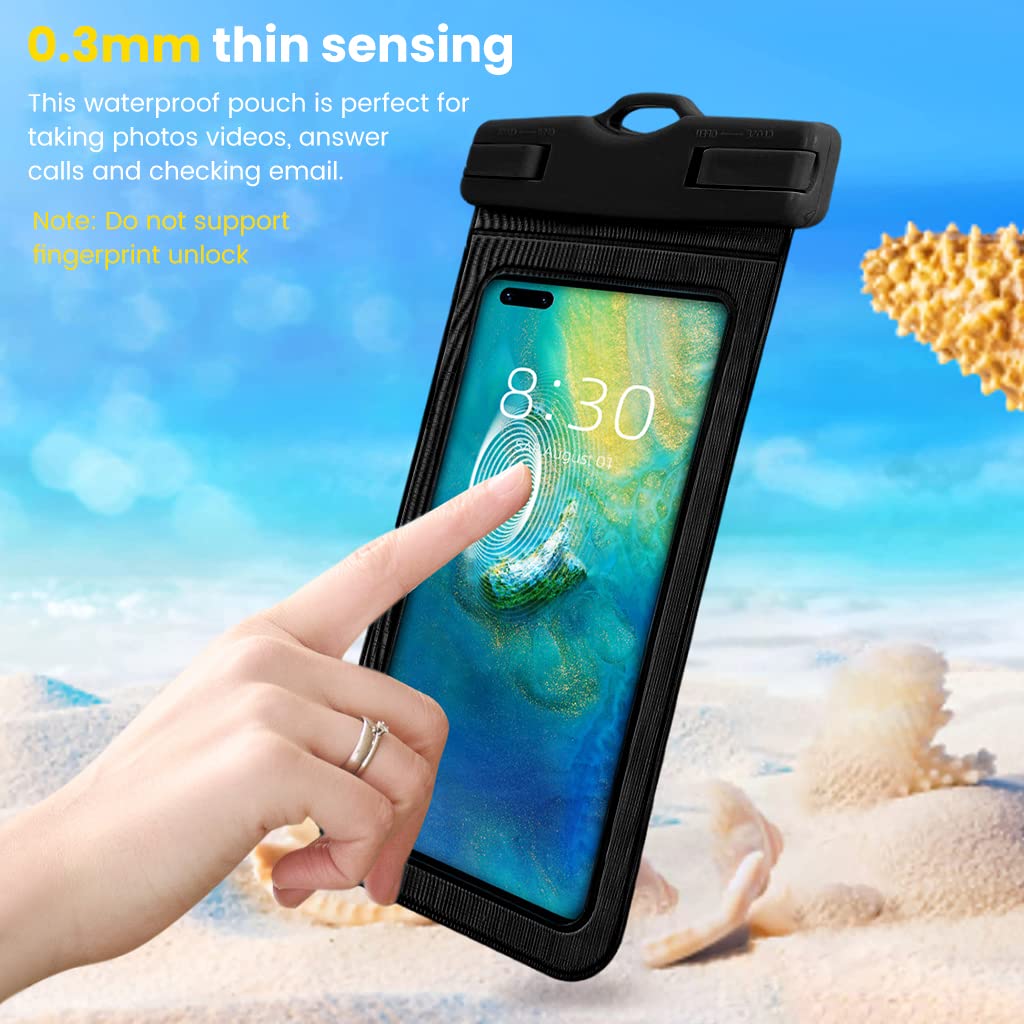Proberos Clear Waterproof Phone Sling Bag Phone Pouch with Lanyard IPX8 PVC Touch Screen Phone Cover Underwater Phone Pouch for 6.9