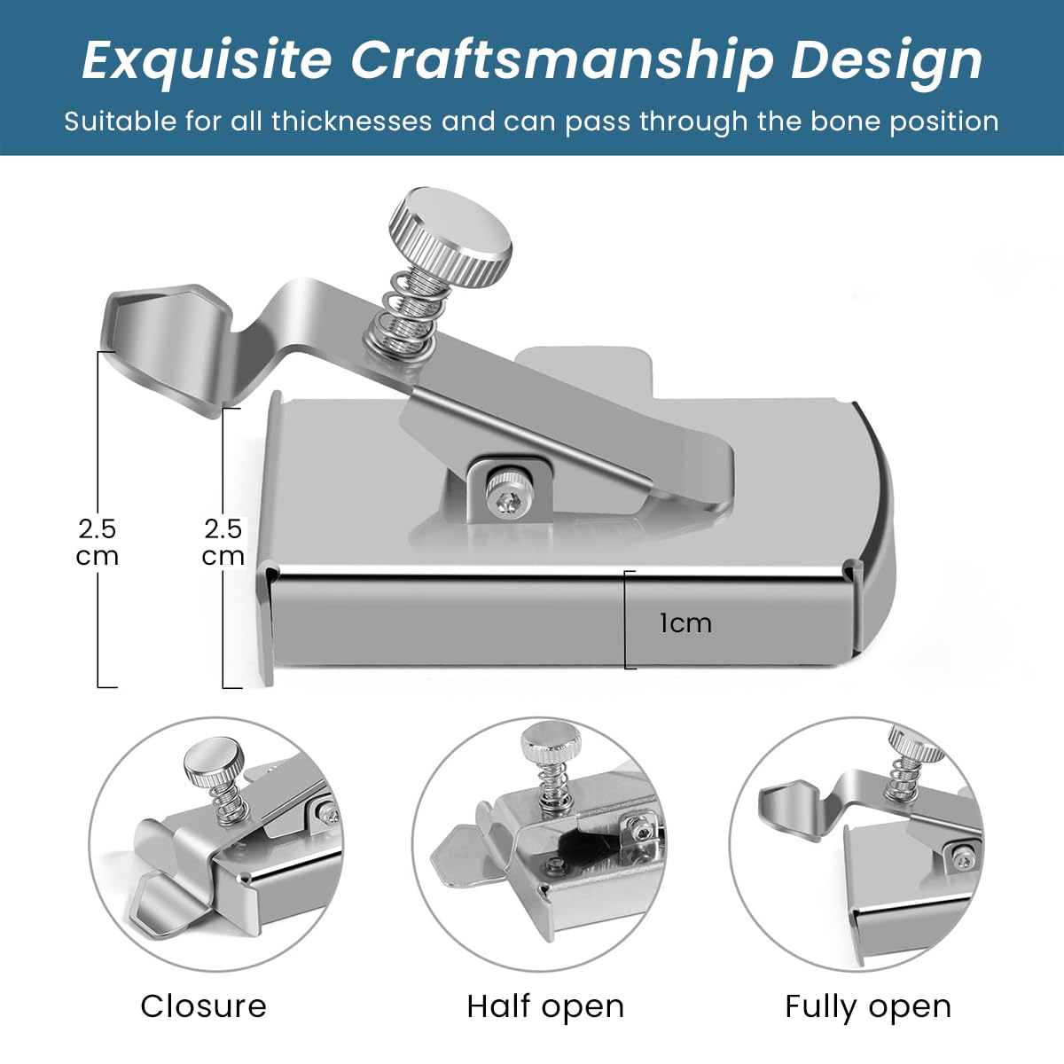 HASTHIP Magnetic Seam Guide for Sewing Machine, Magnet Metal Sewing Guide with Clip, Universal Seam and Hem Guides for Sewing Straight Lines - Easy to Use