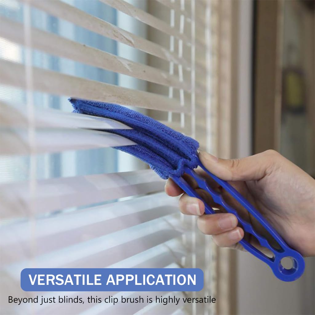 Supvox Microfiber Blind Duster, 3-Claw Blind Window Cleaning Brush, Dust Collector Cleaning Cloth Tool for Vertical Blinds Air Conditioner Jalousie Dust Ceiling Fans