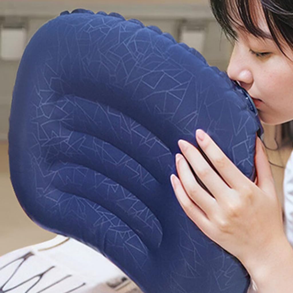 PALAY Inflatable Camping Travel Pillow Ultralight Inflating Pillows Lightweight Portable Backpacking Air Pillow for Airplanes with Neck & Lumbar Support