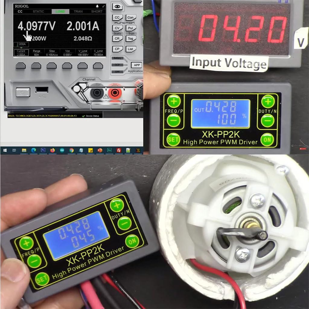 Serplex Stepper Motor Driver Controller 8A Dual Mode Function Signal Generator, 1Hz-150KHz PWM Motor Speed Regulation/LCD Pulse Frequency Cycle Module Adjustable Driver Module Signal Generator