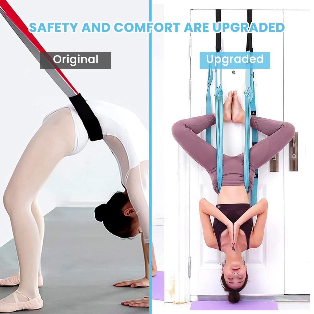 Proberos Yoga Stretching Strap, Elastic Yoga Stretching Strap, Sectional Hoop Yoga Strap for Physical Therapy, Pilates, Yoga, Dance & Gymnastics Exercise