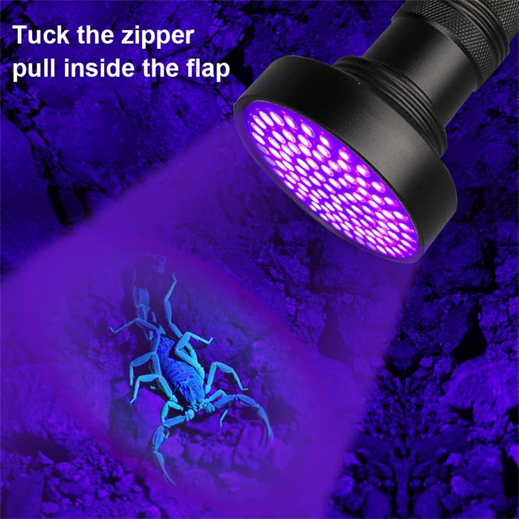 Qpets 100 LEDs UV Torch Light, UV Flashlight Black Light UV Light Torch for Pet Urine Detection, Blacklight Detector for Dog Urine, Pet Stains, Bed Bug on Carpet/Rugs(Without Battary)