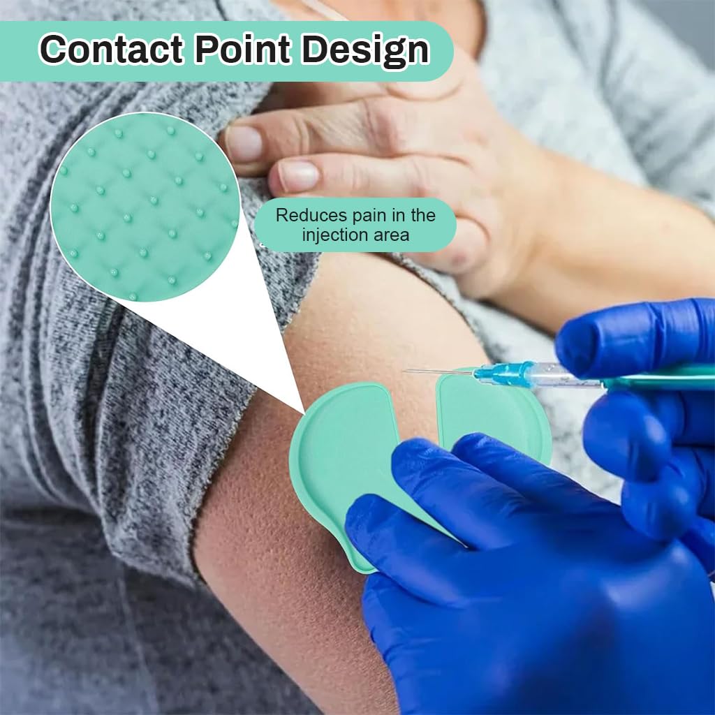 HANNEA 4Pcs Kids Use Shot Pain Reducer Pads Shot Blocker Immediate Pain Relief Blocker for Needle Injections Immunization Injections