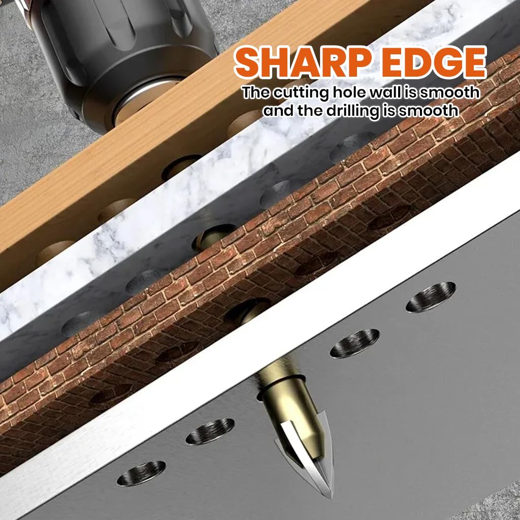 Serplex 7pcs Drill Bit Set Alloy Steel Drill Bits 3mm to 12mm Hex Shank Drill Bits High Impact Power Drill Carbide Tips Concrete Drill Bit Set for Glass, Tile, Brick, Cement, Concrete, Plastic, Wood