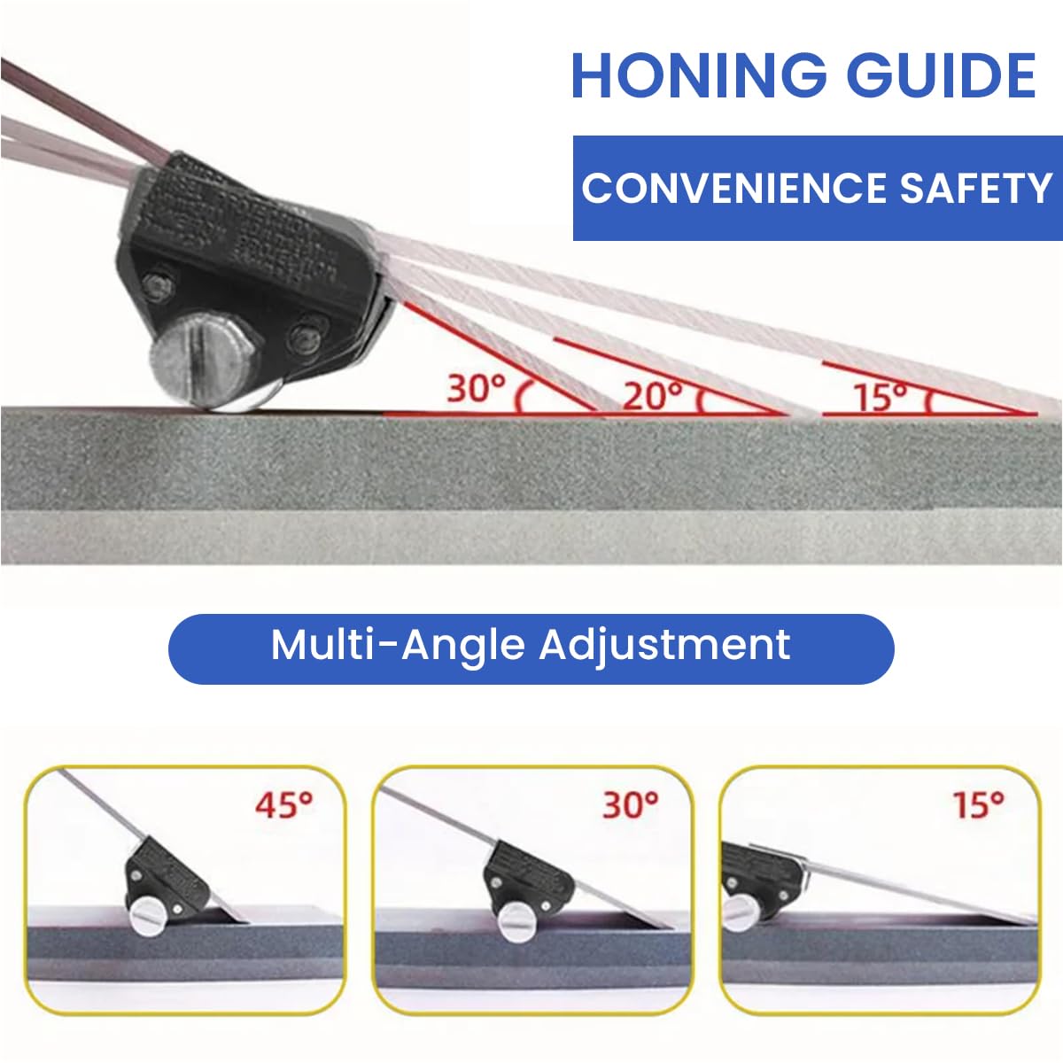 Serplex Honing Guide Sharpener Stone for Chisels and Planes, Sharpening Jig Sharpening Guide Kit Wood Chisels 1/4