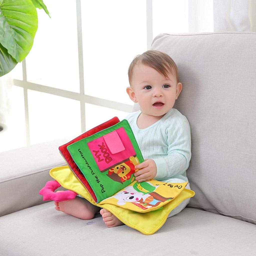PATPAT Cloth Book For Babies Infant Kids Early Development Cloth Book Learning Educational Baby Toys Soft Toys Gifts For Newborn, Yellow