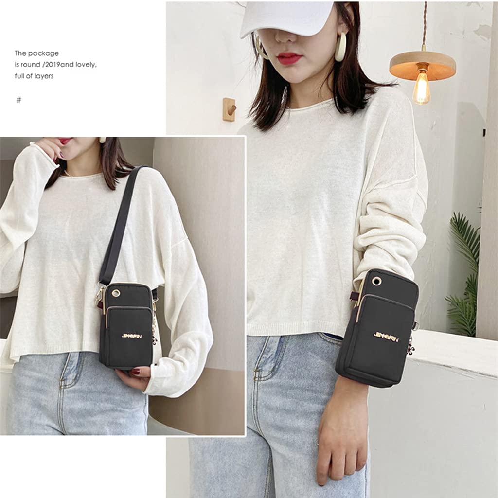 PALAY Small Cross Body Bag, Multifunction 3 Layer Mini Crossbody Shoulder Bag Phone Purse Armband with Headphone Port for Teens Girls Ladies Women (Multi-color1)