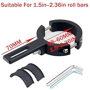 STHIRA® Motorcycle Spotlight Mount Brackets, Motorbike Tube Clamp Turn Signal Mounting Clamp Fog Light Holder
