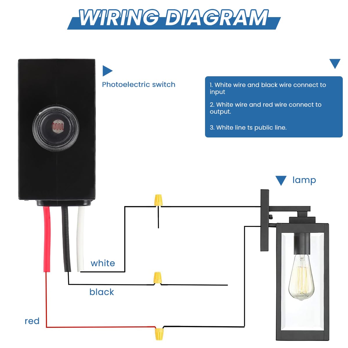 Serplex 3Pcs Light Sensor Controller Sensor Attachment DIY Modification 120-277V Photoelectric Switch Sensor for Ceiling Light, Porch Light, Stair Light, Pathway Light