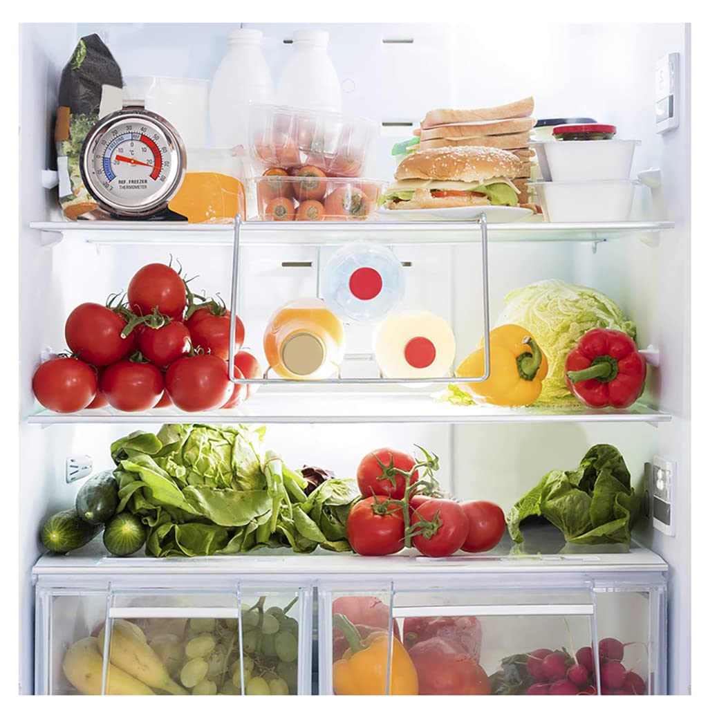 HASTHIP Refrigerator Thermometer, Stainless Steel Refrigerator/Freezer Monitoring Thermometer, 30~30°C/-20~80°F, Fridge Thermometer Dial (1Pcs)